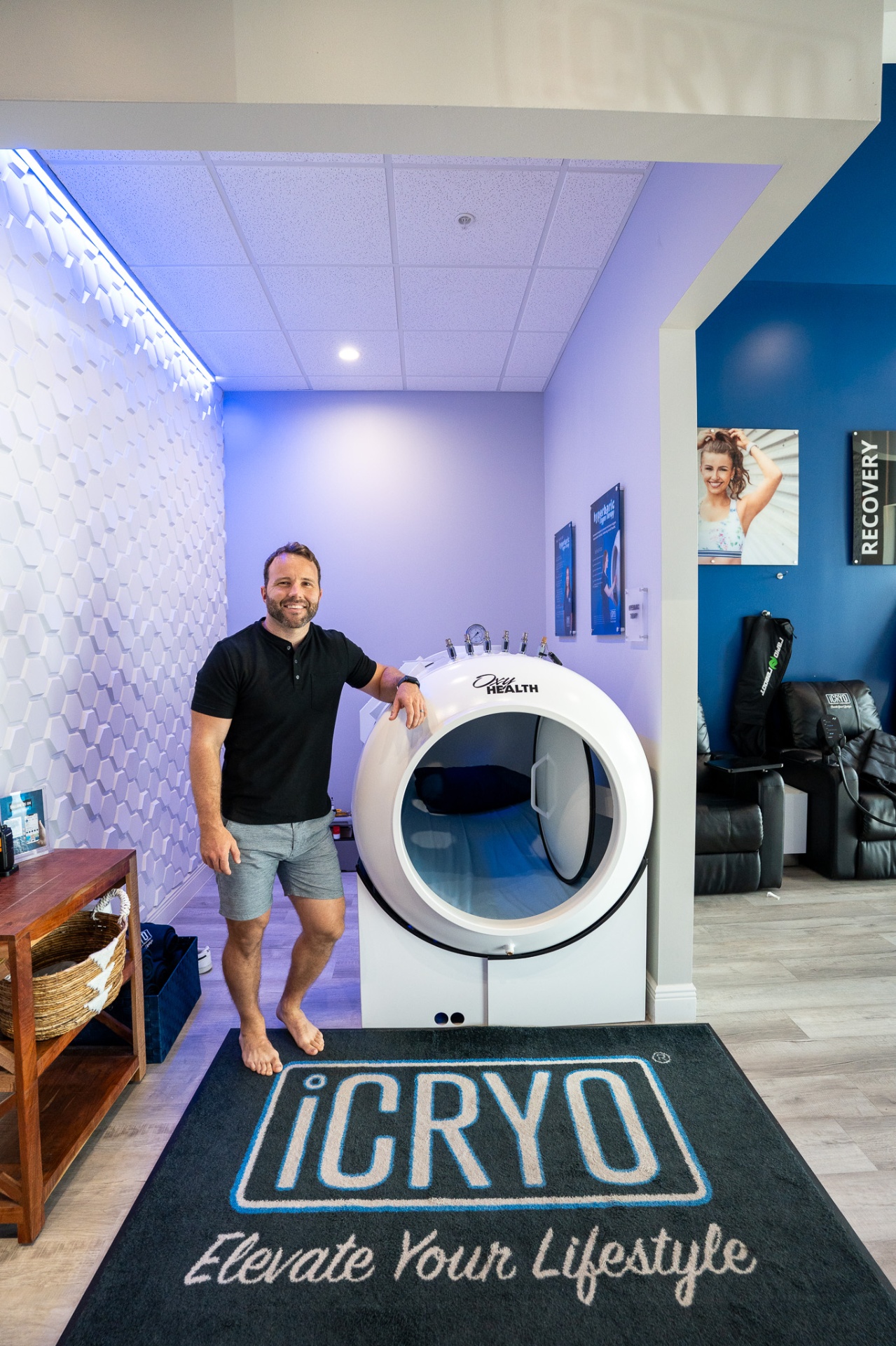 OxyHealth Fortius 420 hard-shell hyperbaric chamber at iCRYO Okatie-Bluffton
