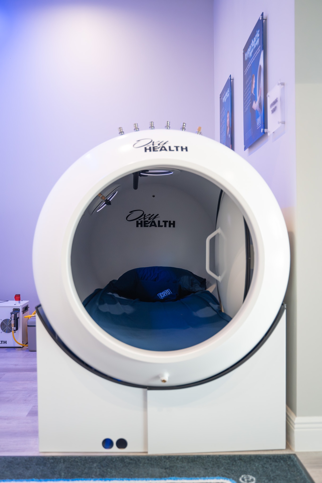 OxyHealth Fortius 420 hard-shell hyperbaric oxygen chamber at iCRYO Okatie-Bluffton